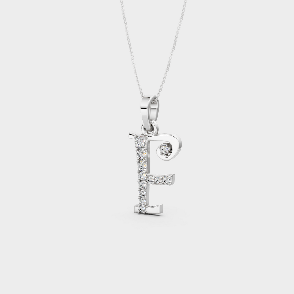 Gold F Pendant - Jianna