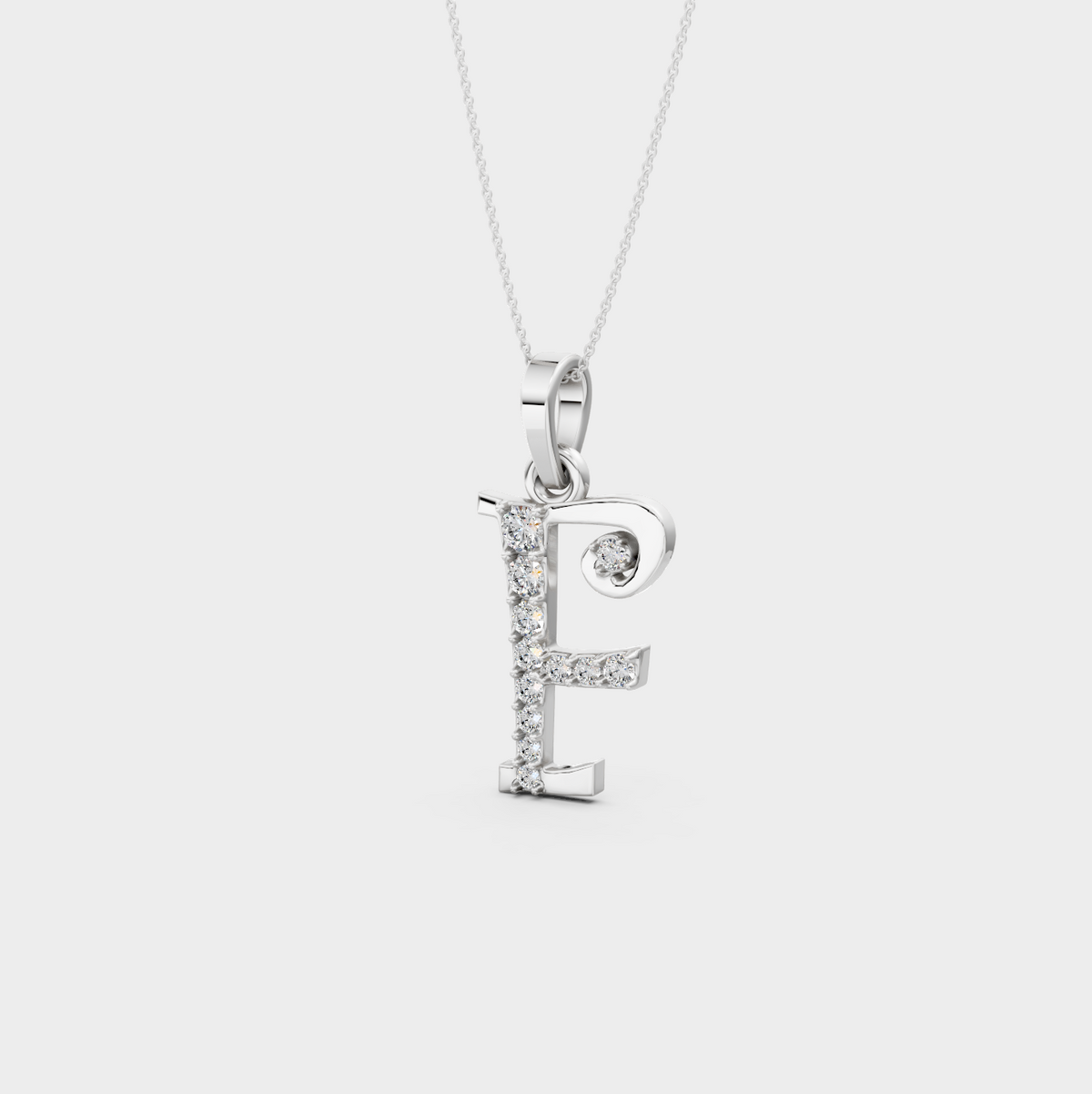Gold F Pendant - Jianna