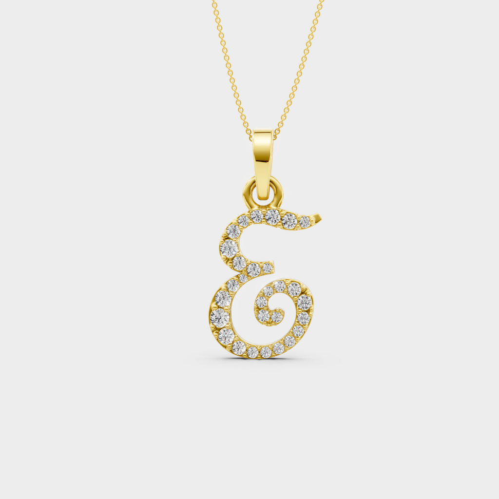 E Gold Necklace