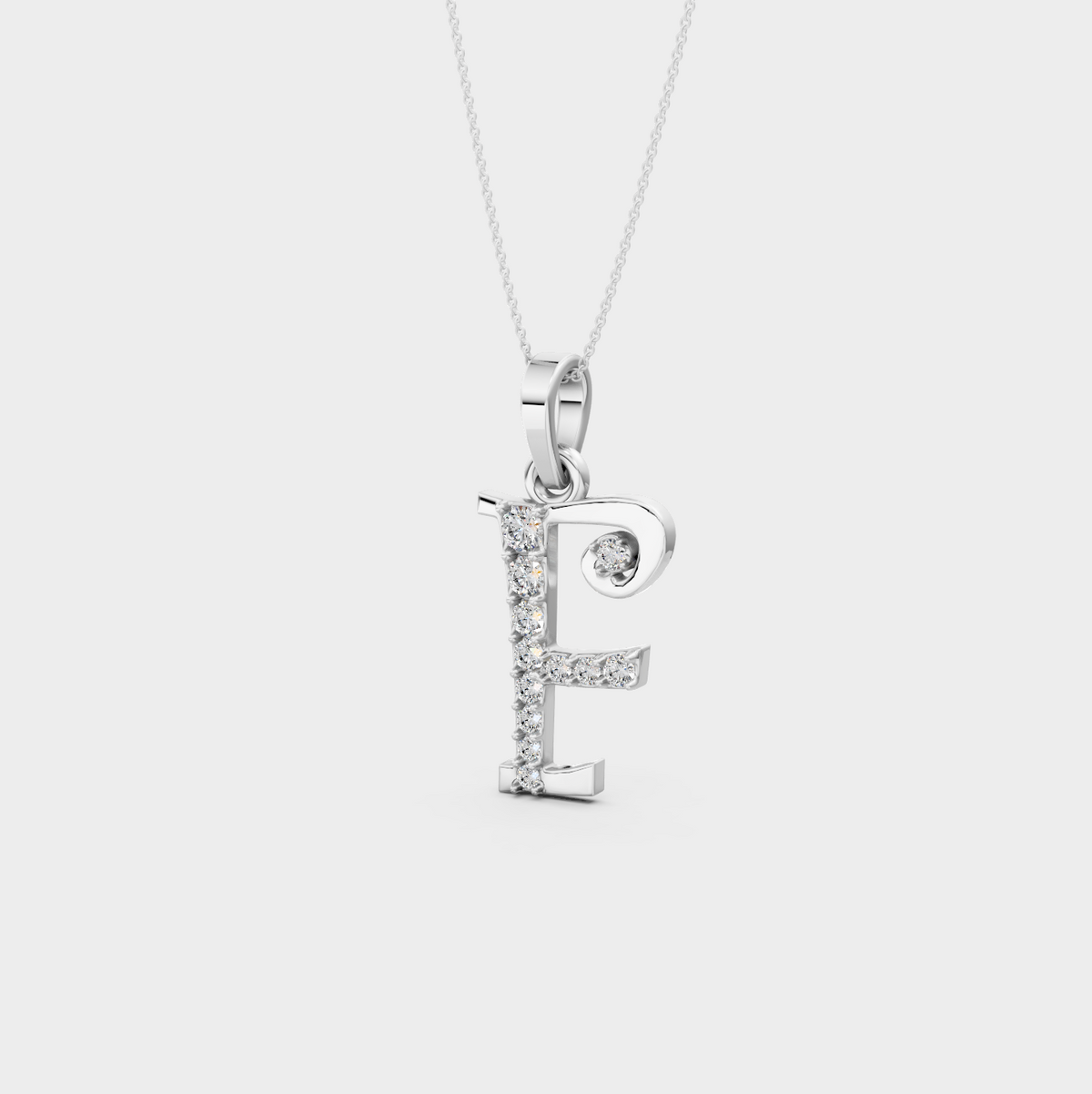 Gold F Pendant - Jianna