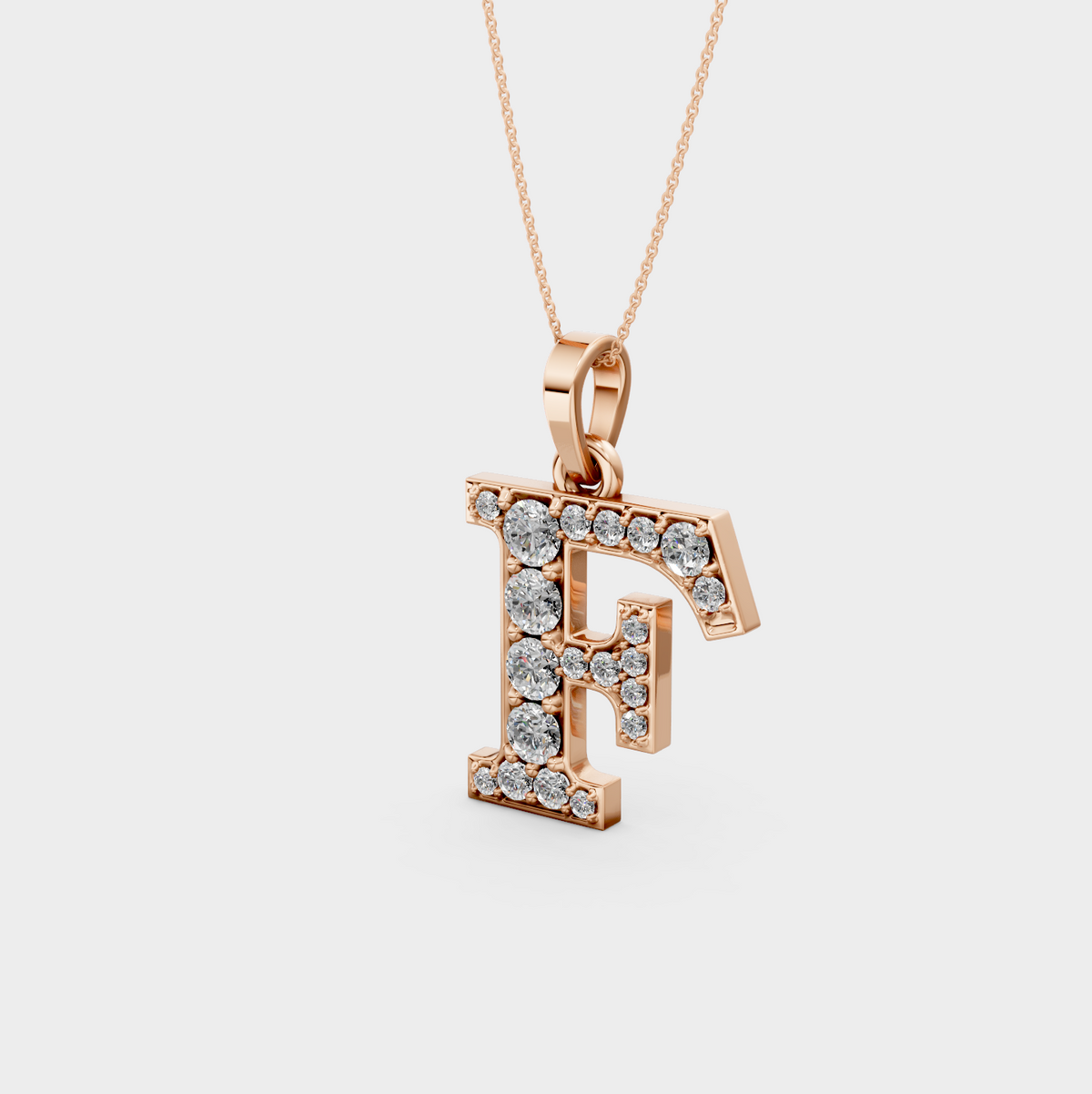F Initial Pendant Necklace - Maelynn