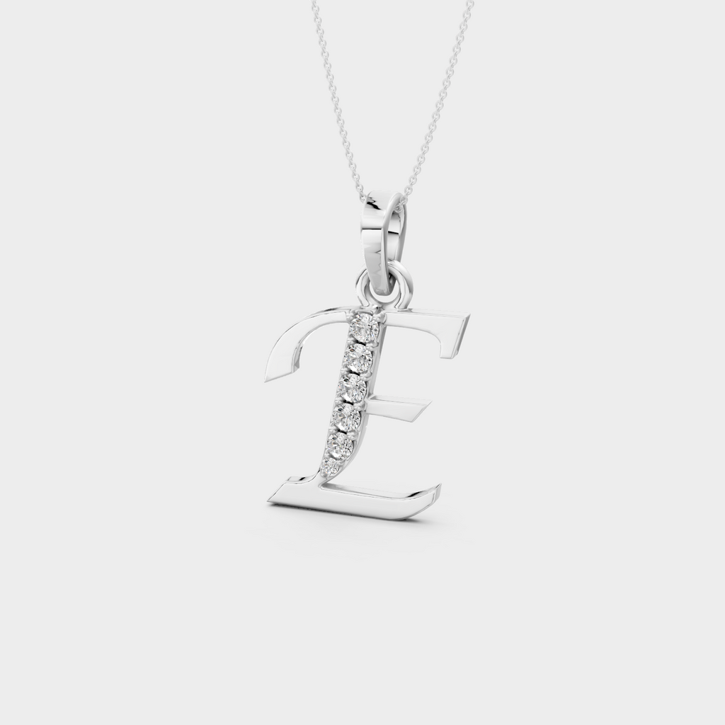 Letter E Pendant Necklace