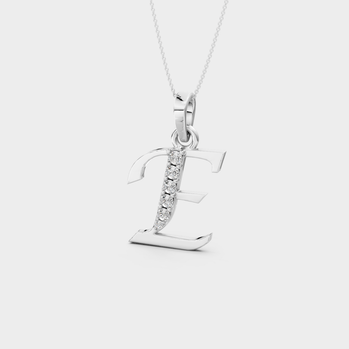 Letter E Pendant Necklace
