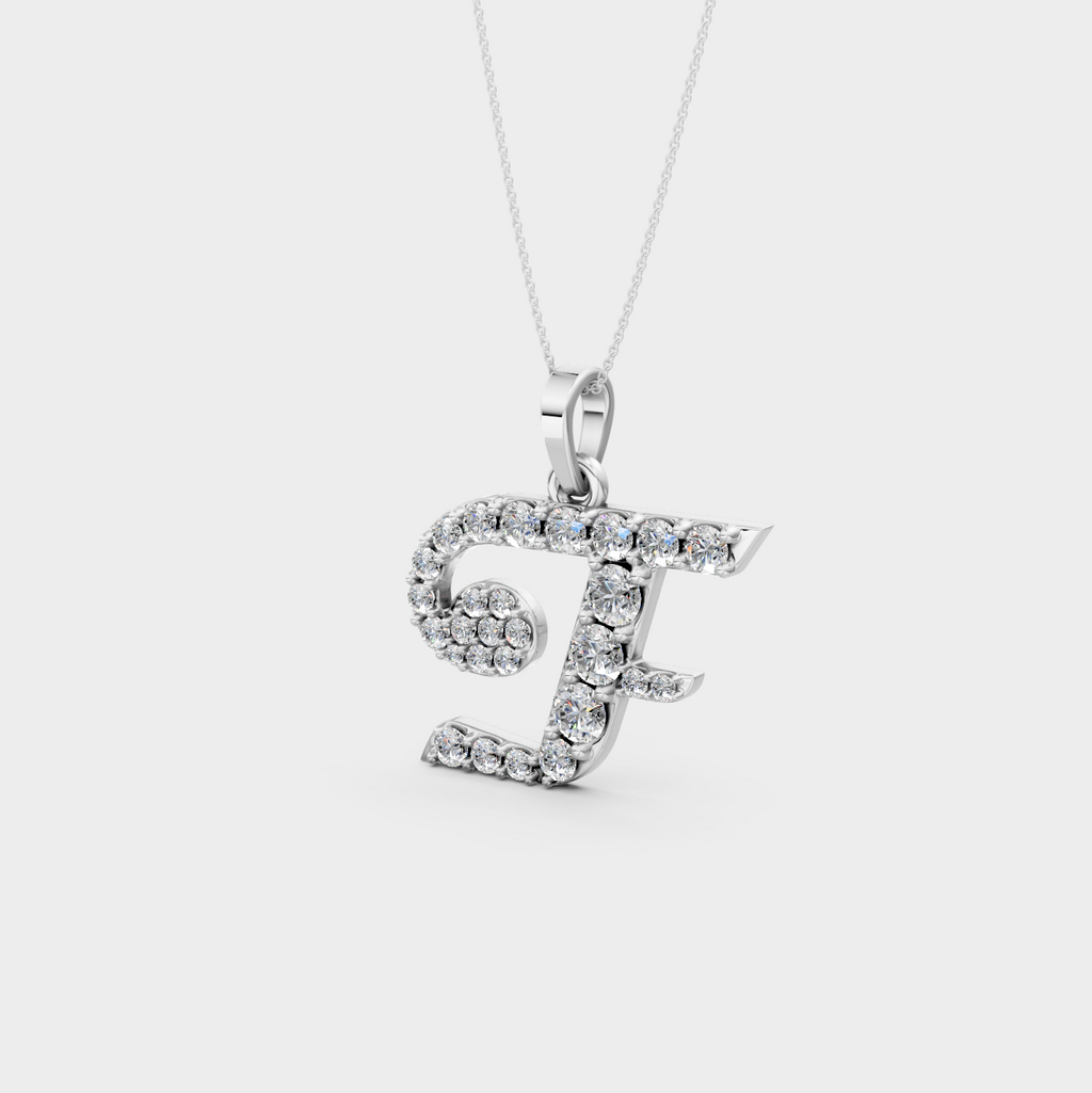 F Shaped Necklace Gold - Kara