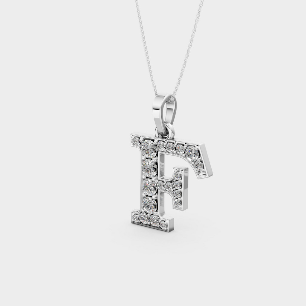 F Initial Pendant Necklace - Maelynn