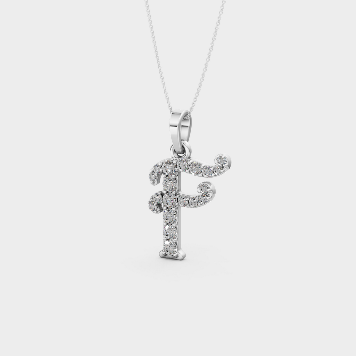 Gold F Initial Necklace - Harmoni