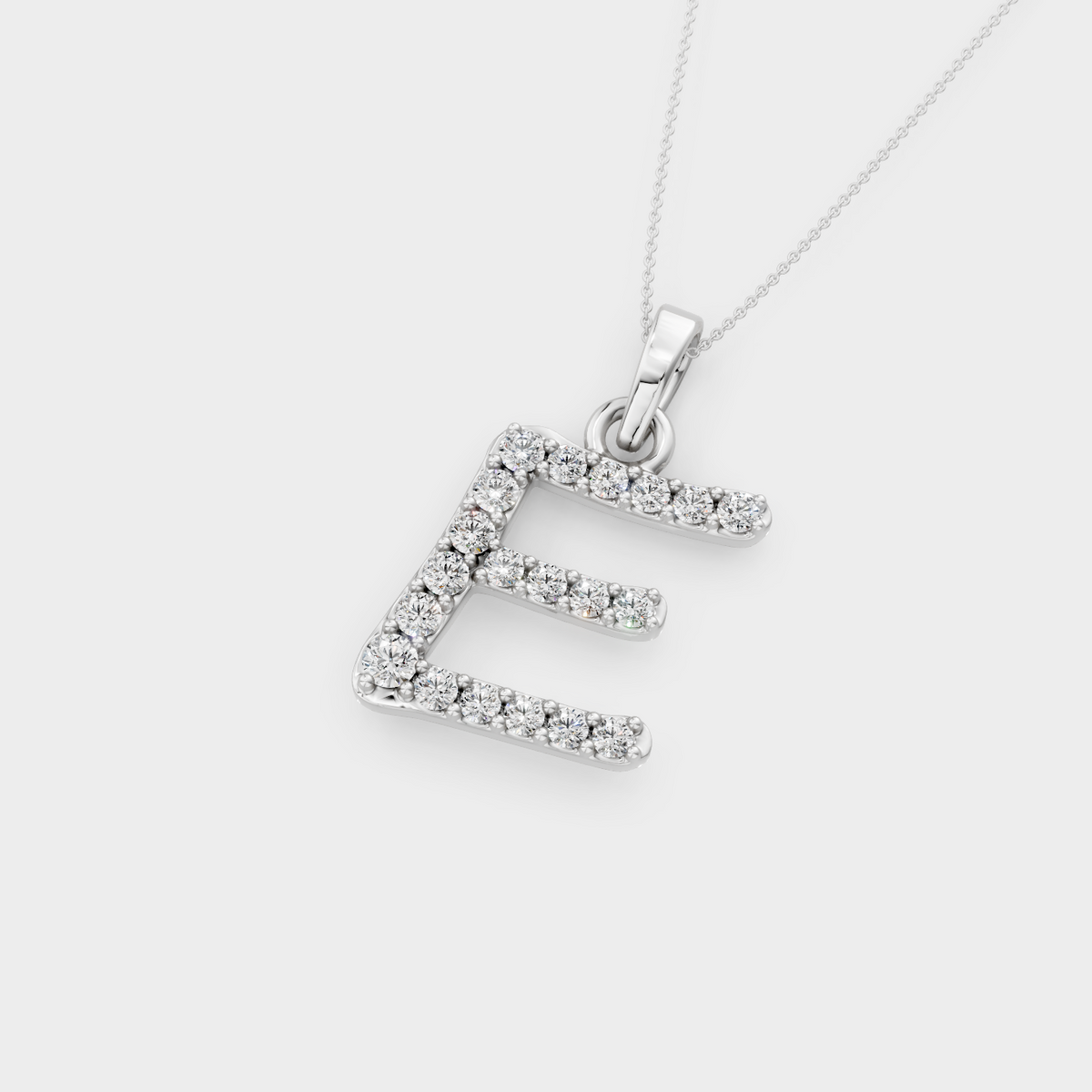 E Initial Necklace Gold