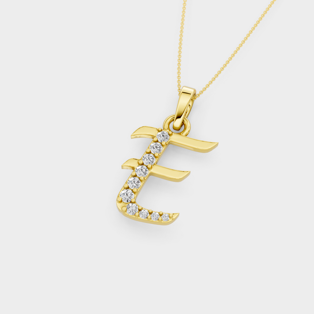 Gold Letter E Necklace