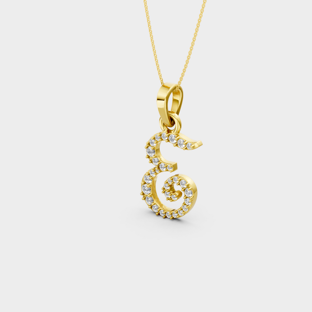 E Gold Necklace