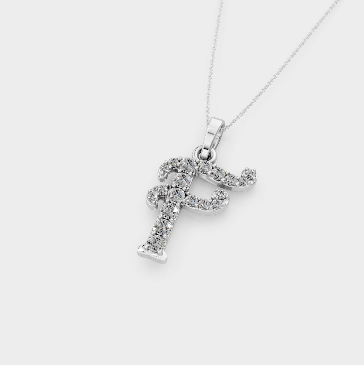 Gold F Initial Necklace - Harmoni