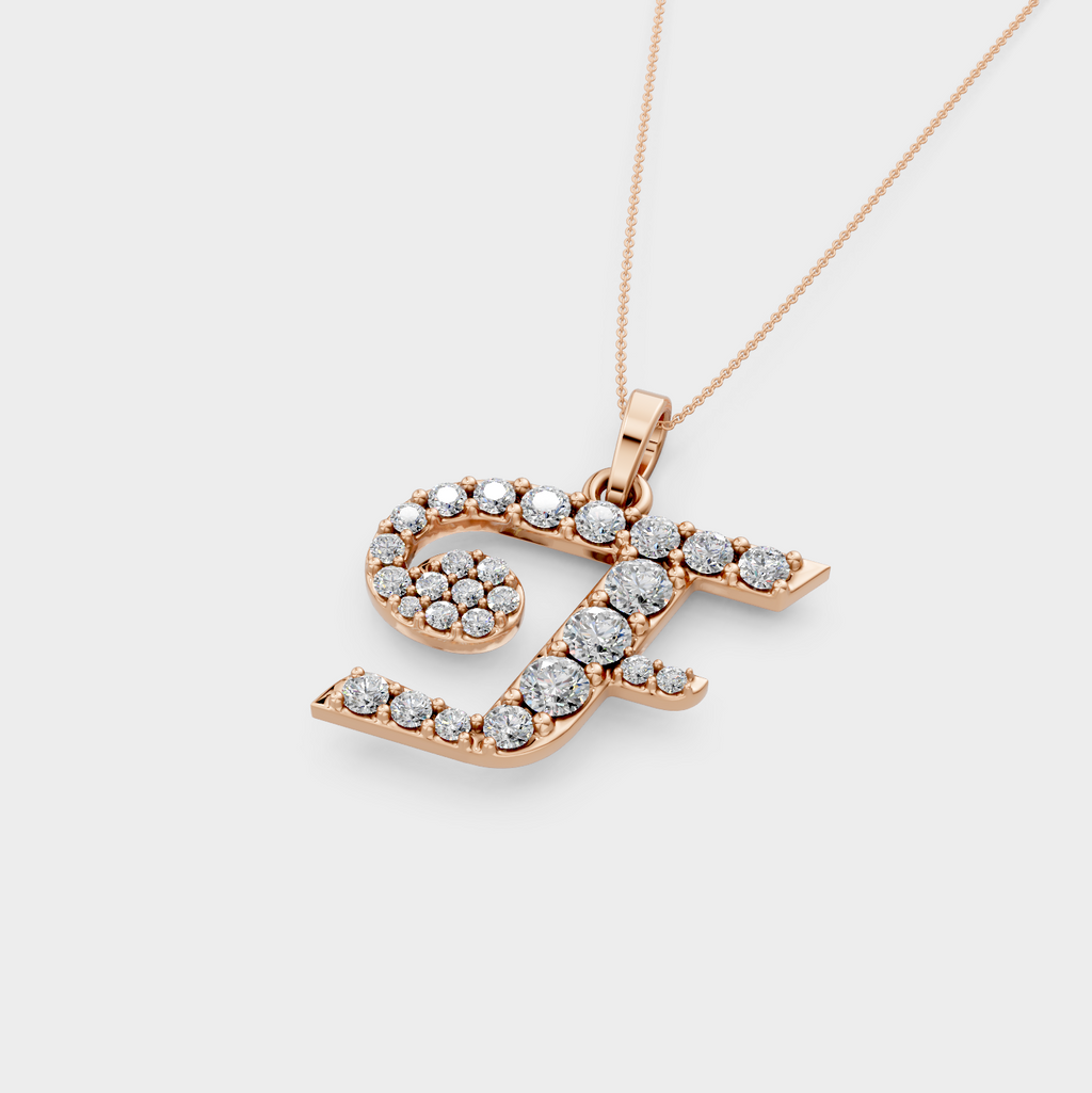F Shaped Necklace Gold - Kara