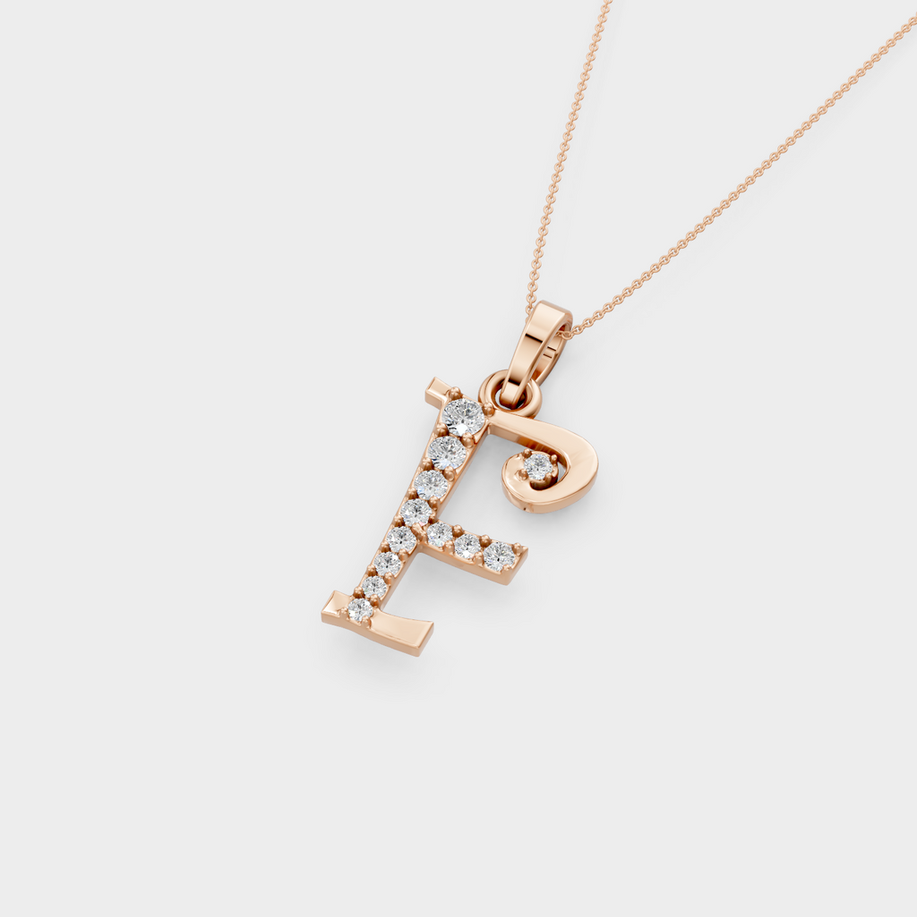 Gold F Pendant - Jianna