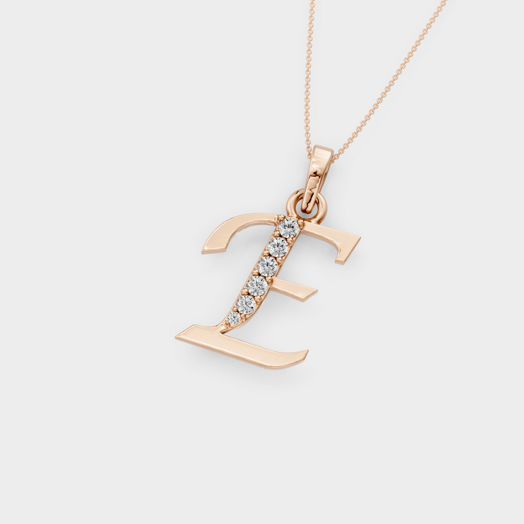 Letter E Pendant Necklace