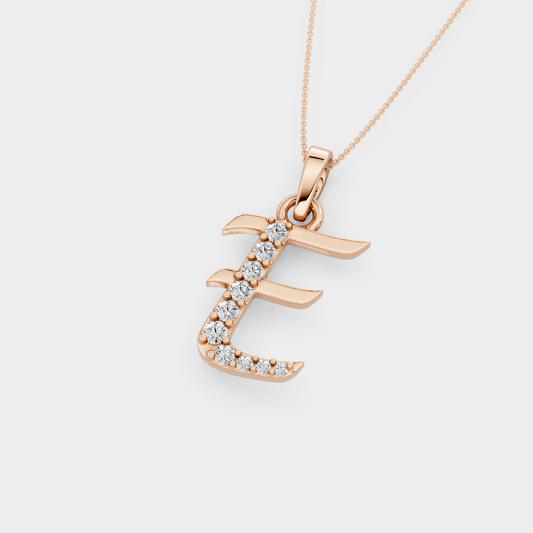 Gold Letter E Necklace