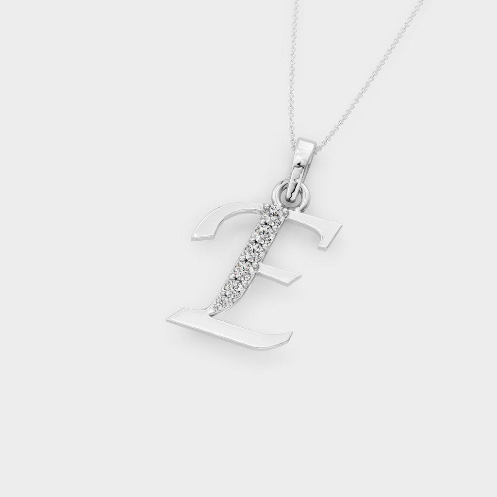 Letter E Pendant Necklace