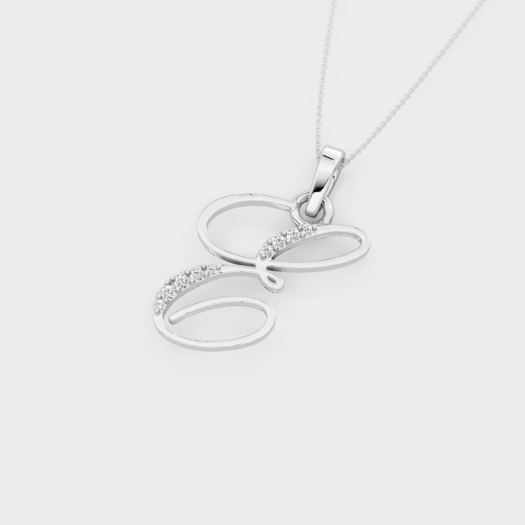 Diamond E Necklace