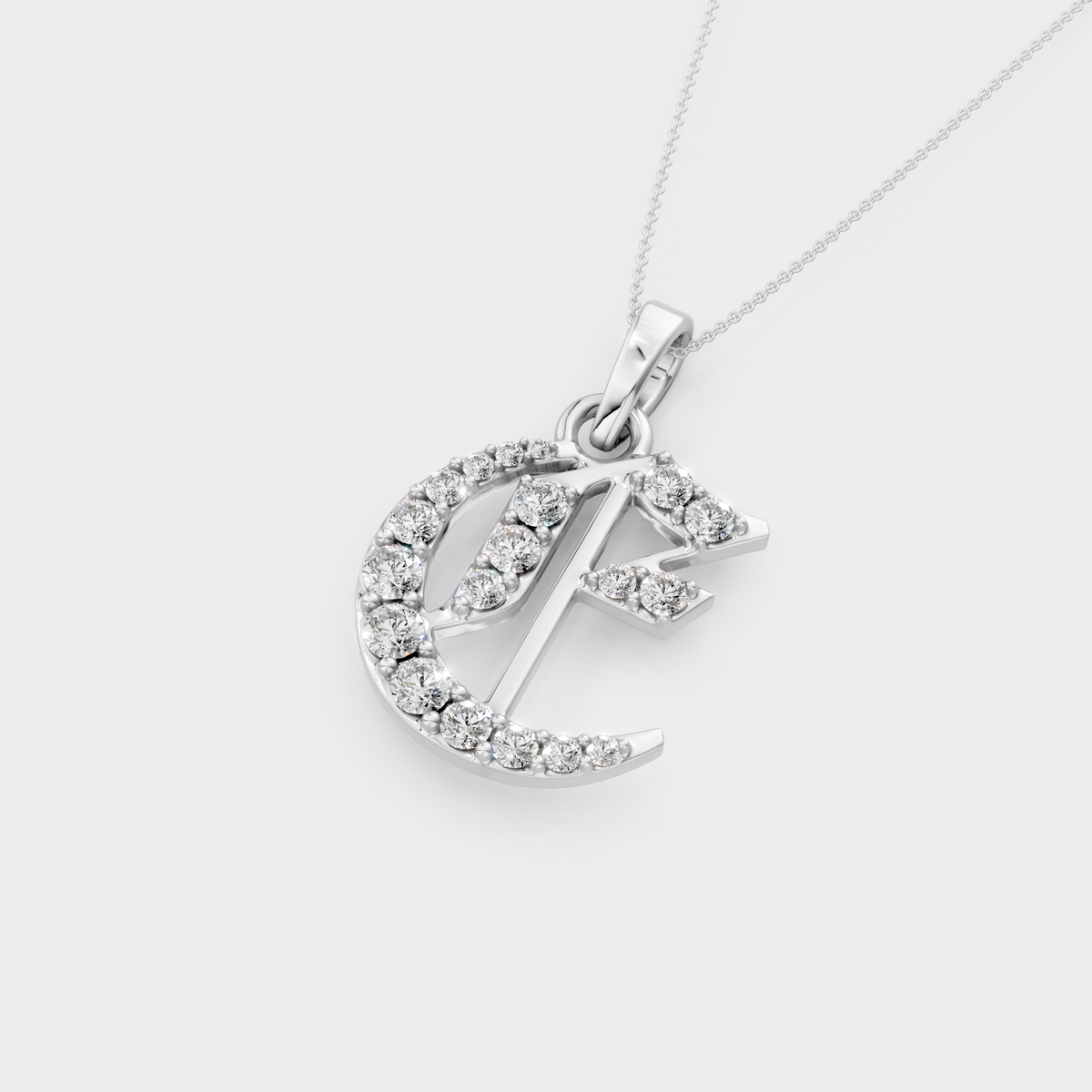 Gold E Necklace