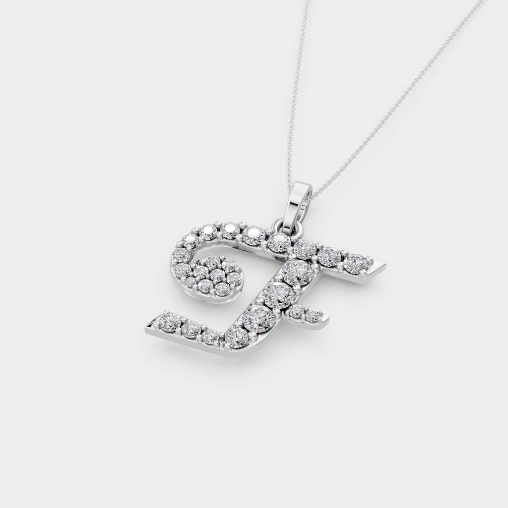 F Shaped Necklace Gold - Kara