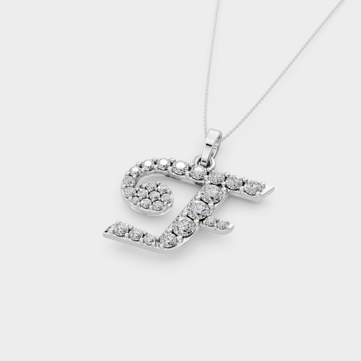 F Shaped Necklace Gold - Kara