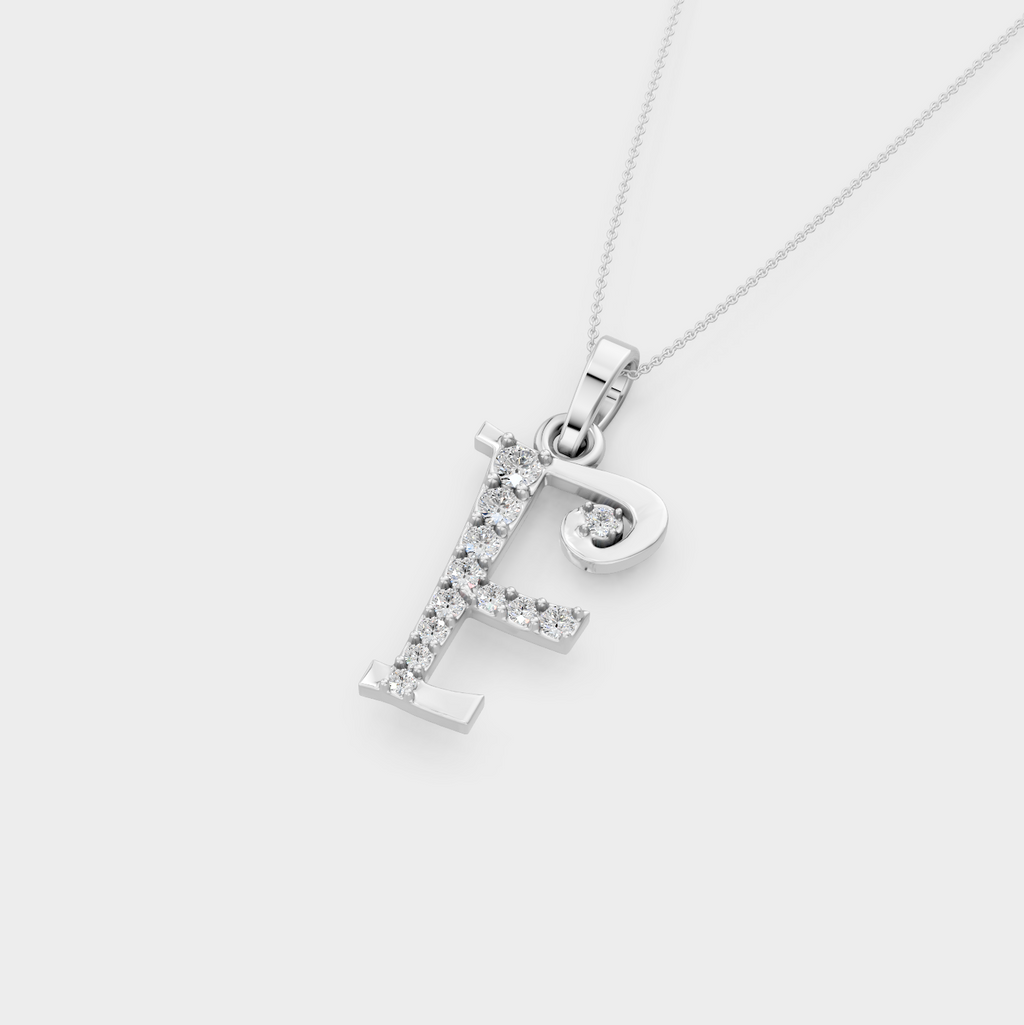 Gold F Pendant - Jianna