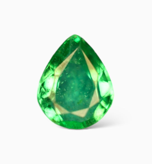 Natural Zambian Emerald Stone 0.31 Carat Pear Shape Size 5x4mm