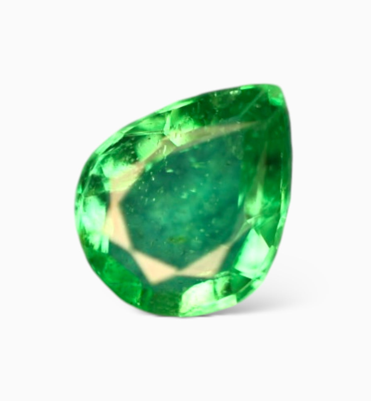Natural Zambian Emerald Stone 0.31 Carat Pear Shape Size 5x4mm