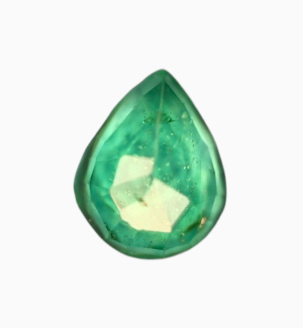 Natural Zambian Emerald Stone 0.31 Carat Pear Shape Size 5x4mm