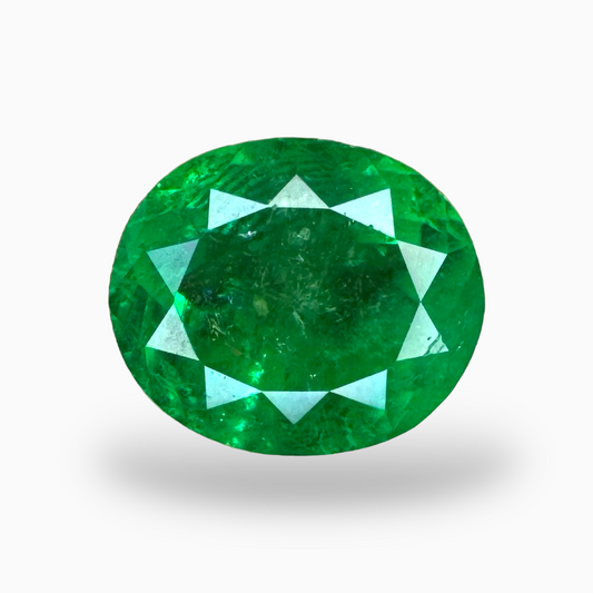 Emerald Colombian Stone Oval Cut 2.65 Carats 9x7 mm