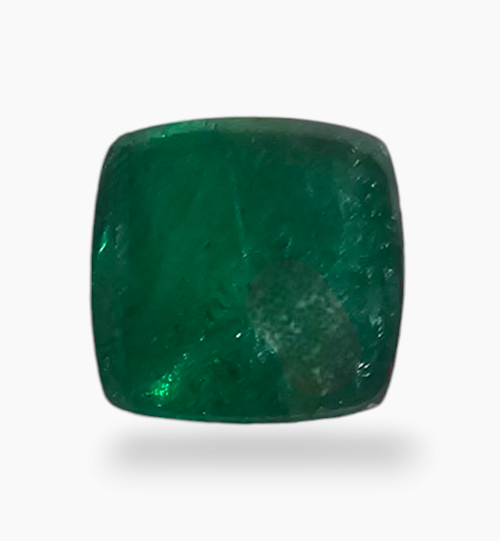 Natural Zambian Emerald Stone 2.21 Carat Sugarloof Shape Size 8.6x8.6mm