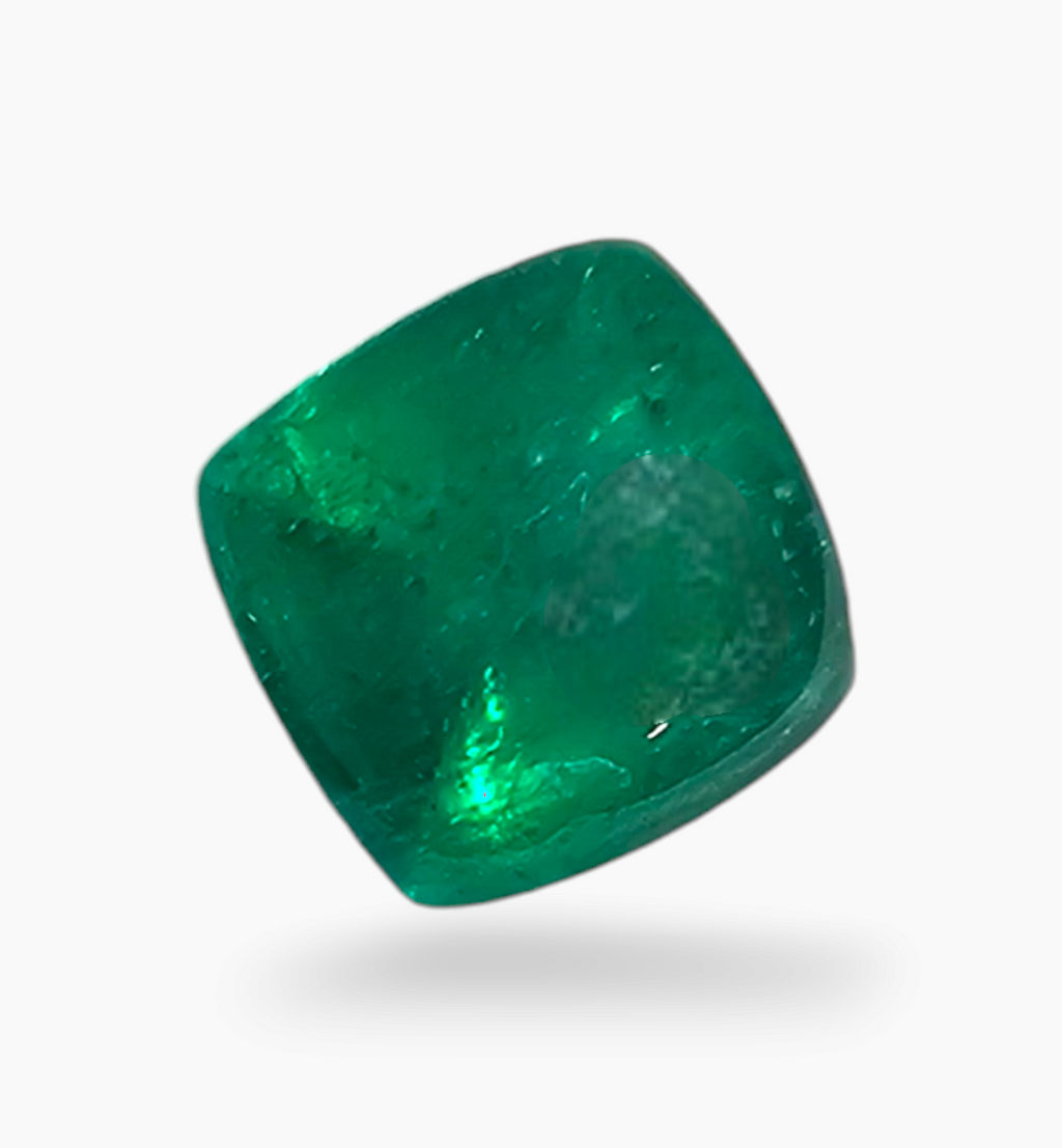 Natural Zambian Emerald Stone 2.32 Carat Sugarloof Shape Size 7.2x7.2mm