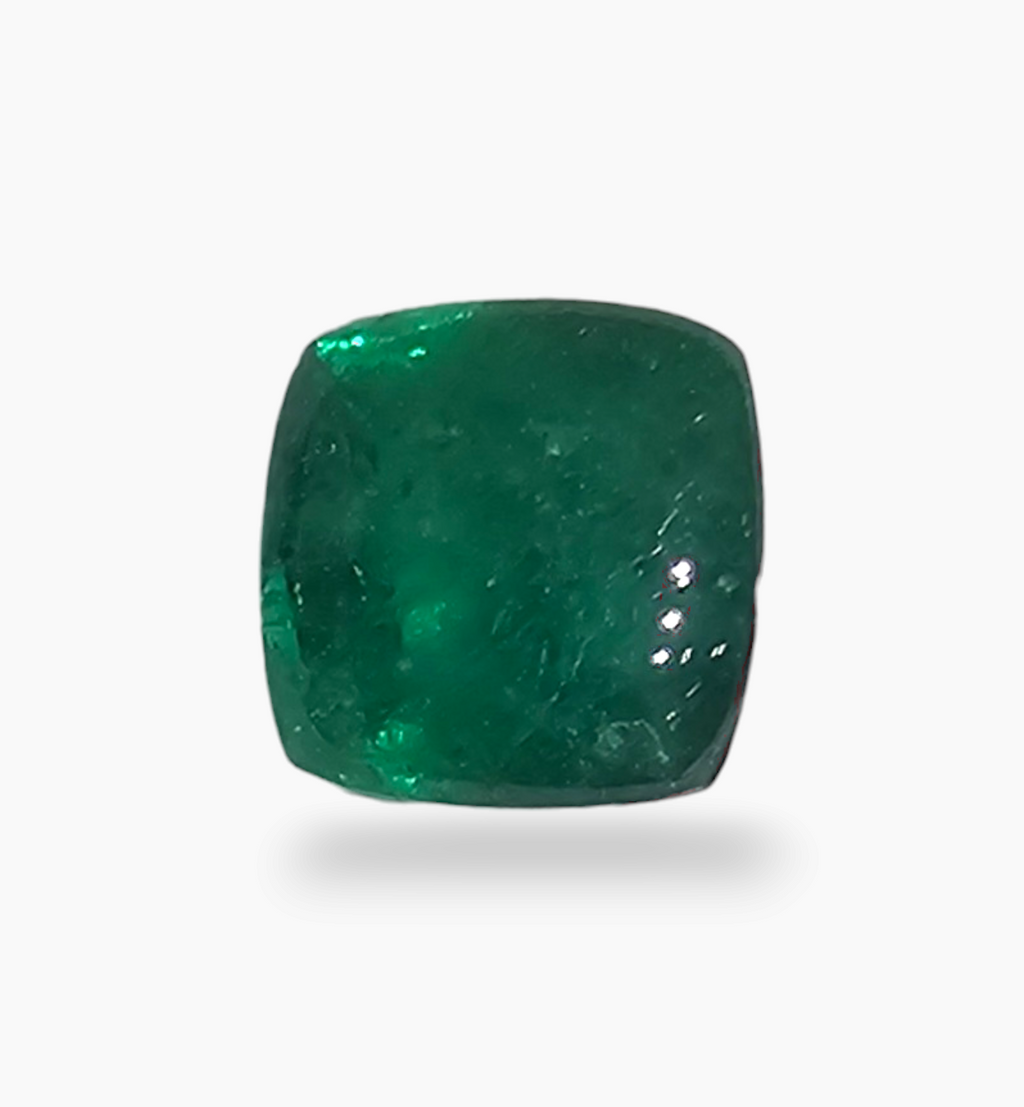 Natural Zambian Emerald Stone 2.32 Carat Sugarloof Shape Size 7.2x7.2mm