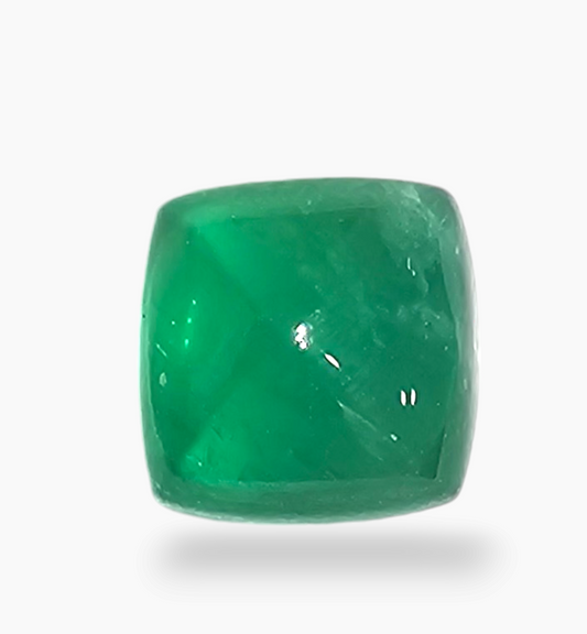 Natural Zambian Emerald Stone 2.58 Carat Sugarloof Shape Size 7.5x7.5mm