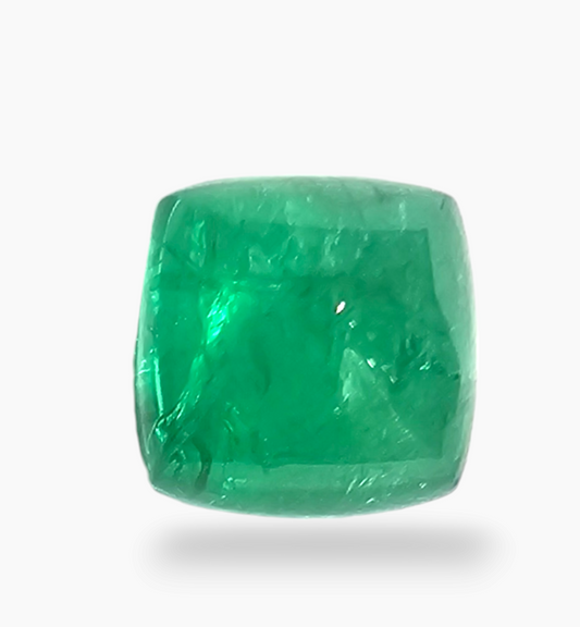 Natural Zambian Emerald Stone 2.90 Carat Sugarloof Shape Size 7.9x7.8mm