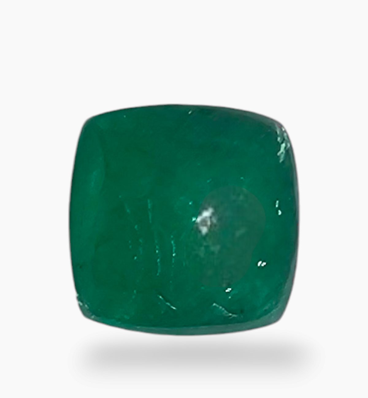Natural Zambian Emerald Stone 3.06 Carat Sugarloof Shape Size 8x8mm