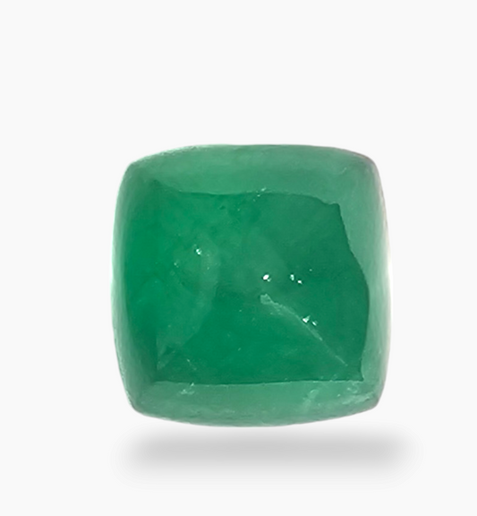 Natural Zambian Emerald Stone 3.06 Carat Sugarloof Shape Size 8x8mm