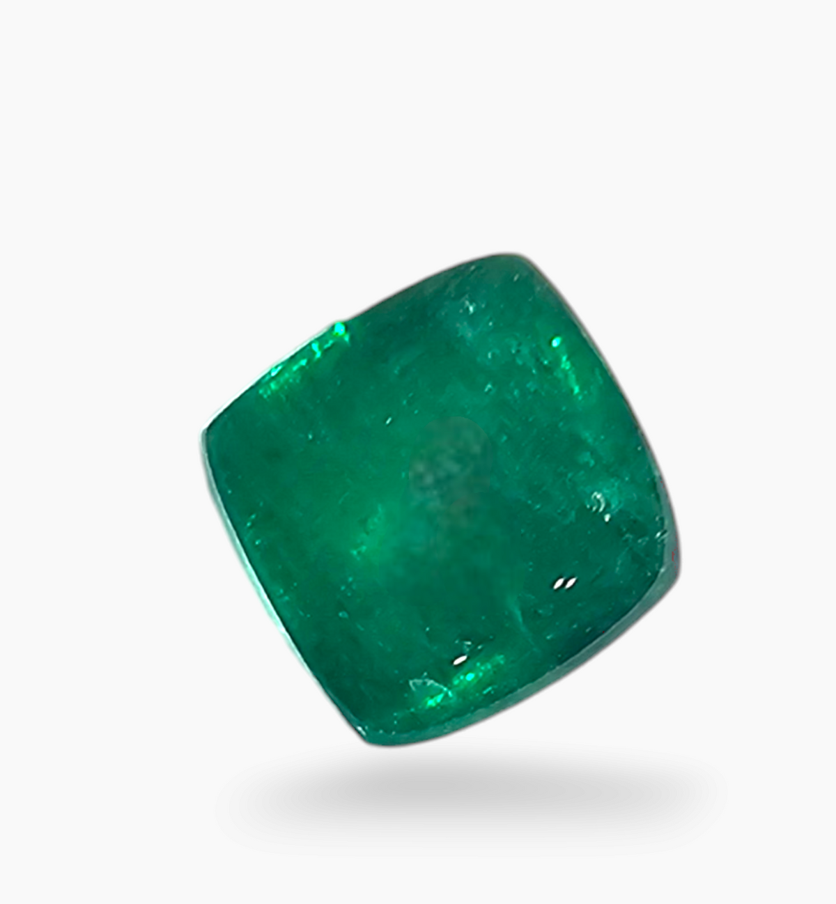Natural Zambian Emerald Stone 3.11 Carat Sugarloof Shape Size 7.8x7.8mm