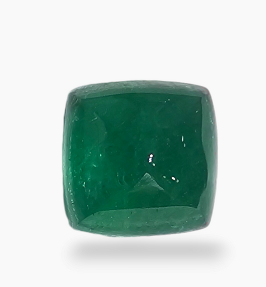 Natural Zambian Emerald Stone 3.11 Carat Sugarloof Shape Size 7.8x7.8mm