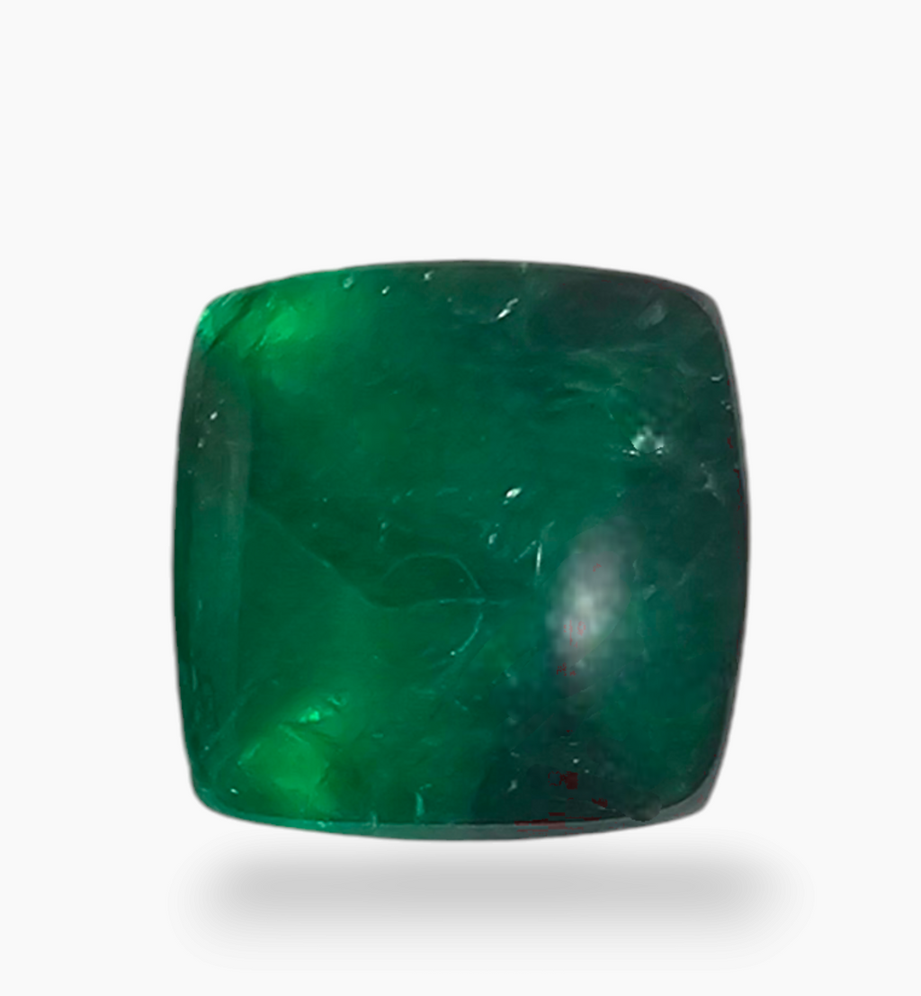 Natural Zambian Emerald Stone 4.34 Carat Sugarloof Shape Size 8.6x8.6mm
