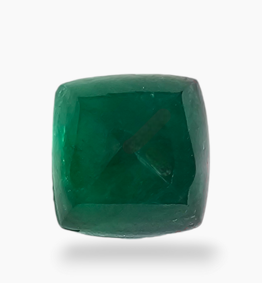 Natural Zambian Emerald Stone 4.34 Carat Sugarloof Shape Size 8.6x8.6mm