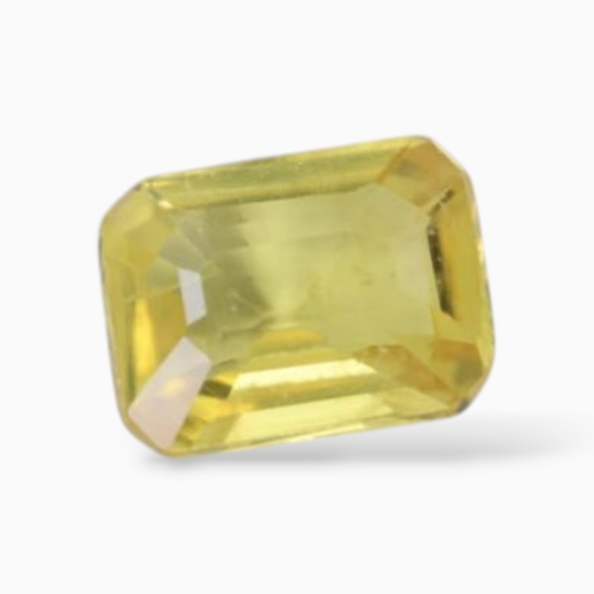Emerald Cut Shape Yellow Sapphire Stone  in 0.29 Carats & 4.3x3.3mm Size