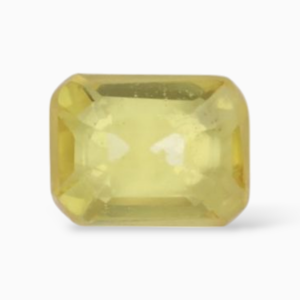 Emerald Cut Shape Yellow Sapphire Stone  in 0.29 Carats & 4.3x3.3mm Size