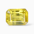 Emerald Cut Shape Yellow Sapphire Stone  in 0.52 Carats & 4.8x3.7mm Size