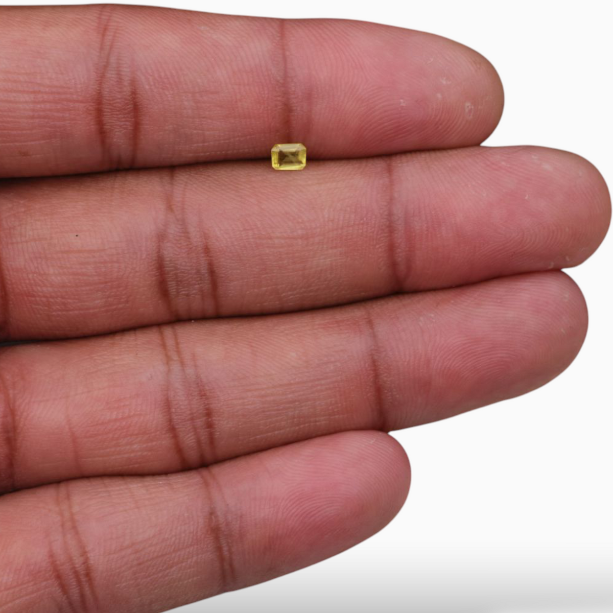 Emerald Cut Shape Yellow Sapphire Stone  in 0.37 Carats & 4.2x3.1mm Size