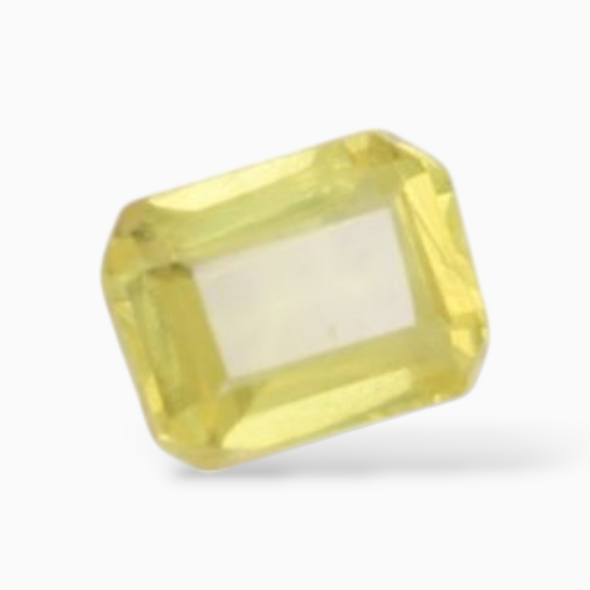 Emerald Cut Shape Yellow Sapphire Stone  in 0.37 Carats & 4.2x3.1mm Size