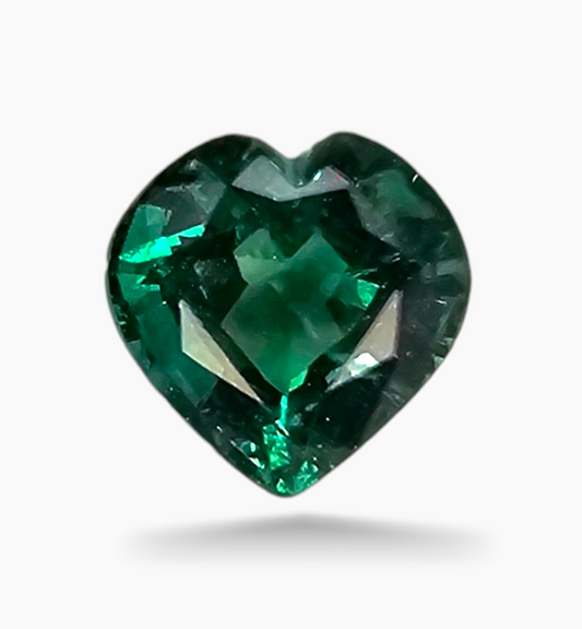 Natural Zambian Emerald Stone 1.05 Carat Heart Shape Size 6.7x6.7mm