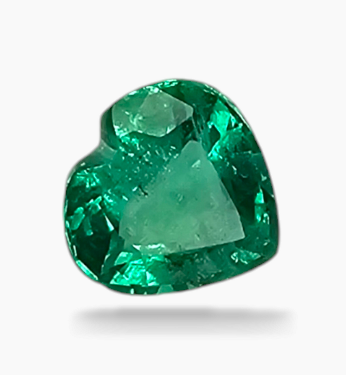 Natural Zambian Emerald Stone 1.17 Carats Heart Shape Size 7x7mm