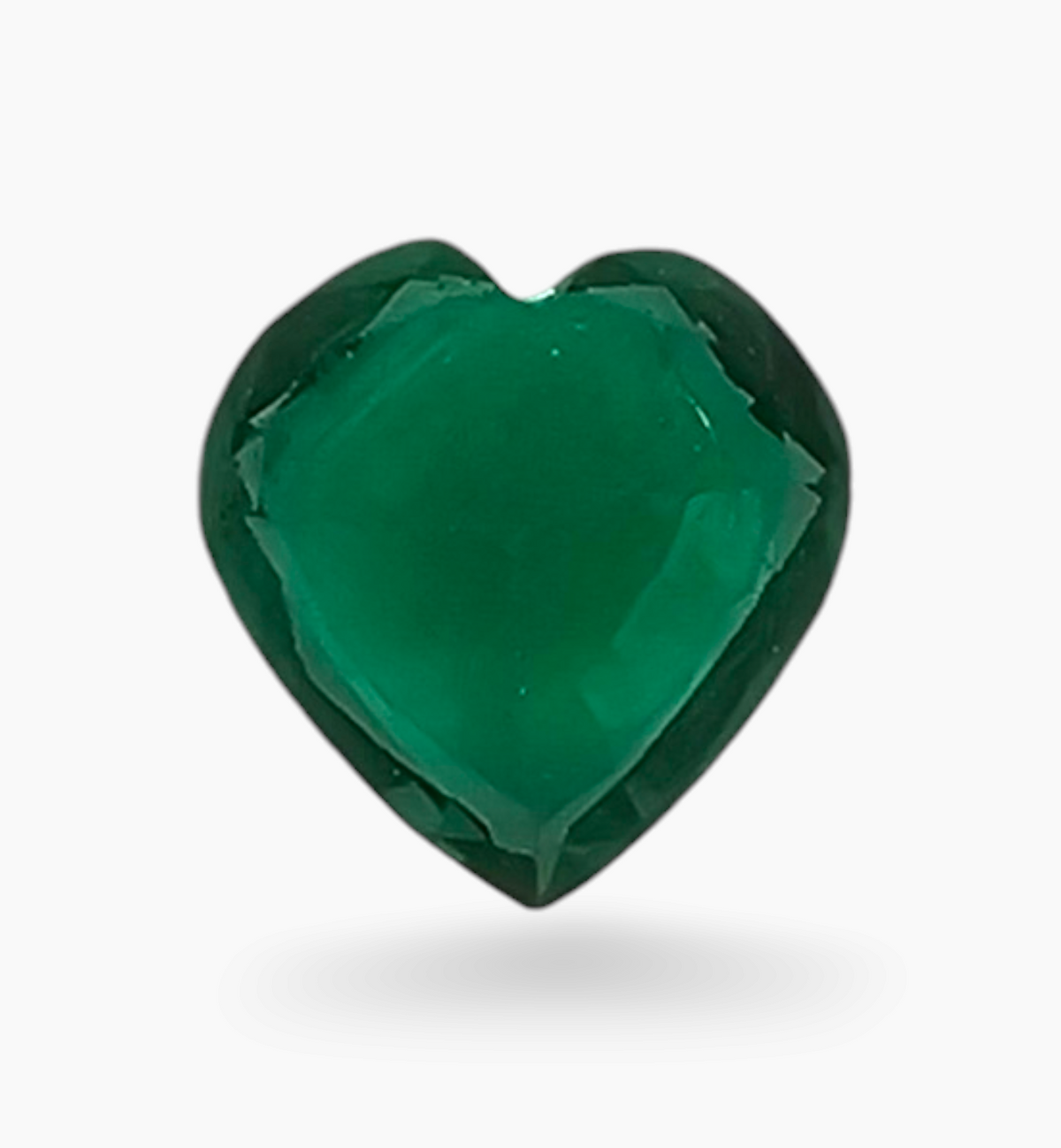 Natural Zambian Emerald Stone 1.18 Carats Heart Shape Size 7.3x7.4mm