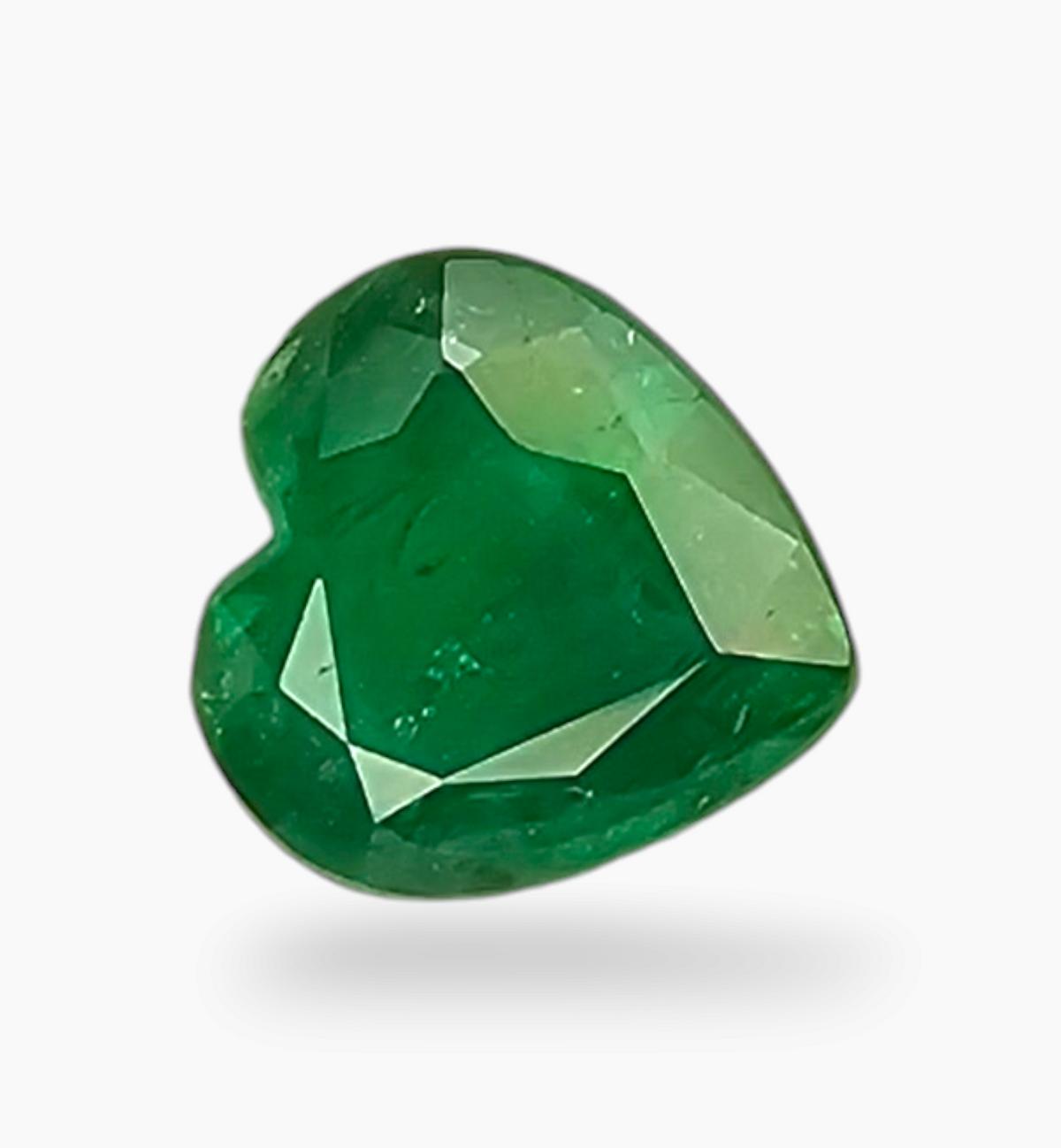 Natural Zambian Emerald Stone 1.21 Carats Heart Shape Size 7.3x7.2mm