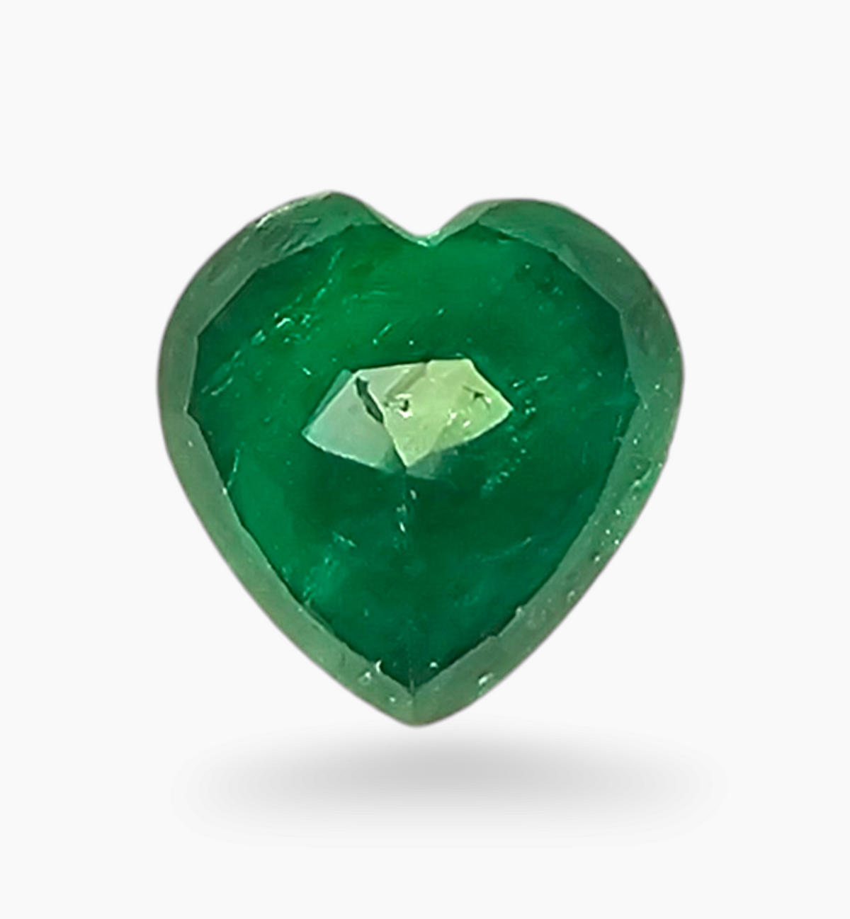 Natural Zambian Emerald Stone 1.21 Carats Heart Shape Size 7.3x7.2mm