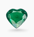 Natural Zambian Emerald Stone 1.21 Carats Heart Shape Size 7.4x8mm